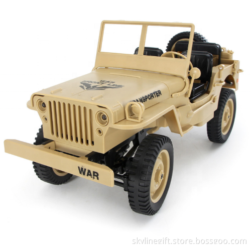JJRC Q65 1:10 RC Car 2.4G 4WD Convertible Remote Control Light Jeep Four-Wheel Drive Off-Road Military Climbing Car Toy Kid Gift